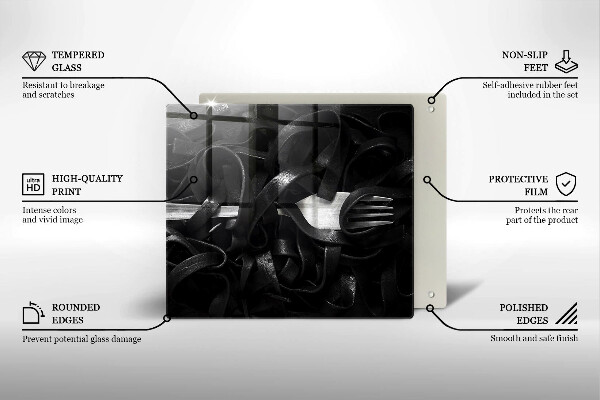 Deska do krojenia Czarny makaron Tagliatelle