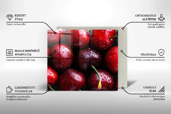 Deska do krojenia Zbliżenie na wiśnie