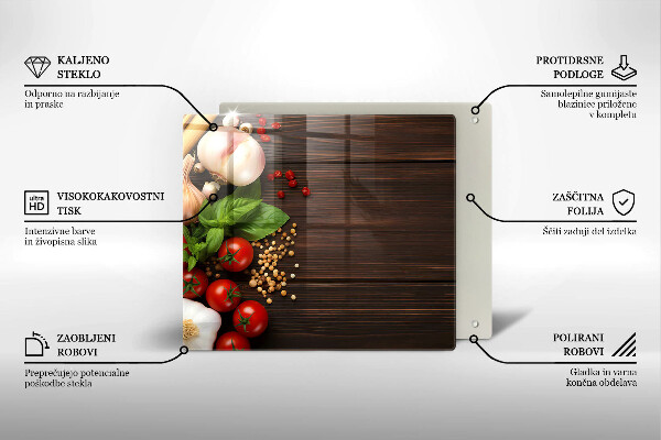 Deska do krojenia Warzywa na stole