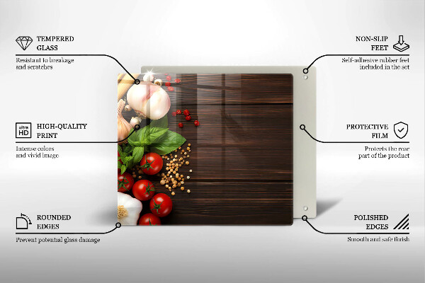 Deska do krojenia Warzywa na stole