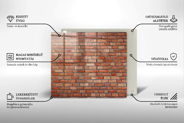 Deska kuchenna Ceglana ściana mur
