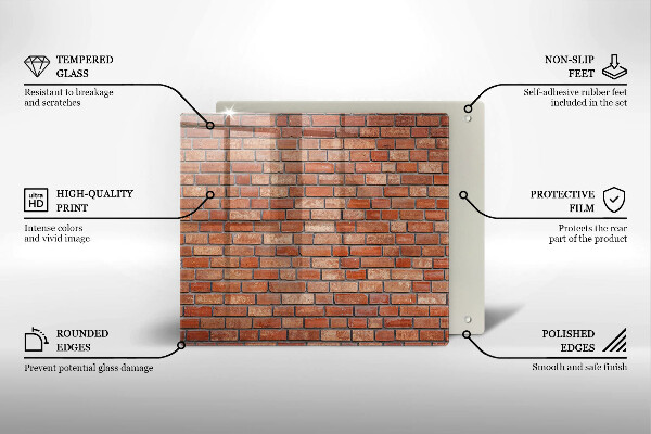 Deska kuchenna Ceglana ściana mur