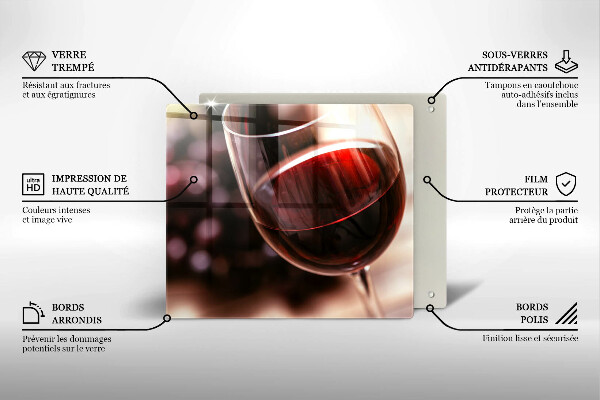 Deska kuchenna Kieliszek czerwonego wina