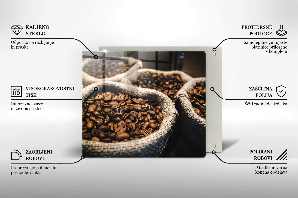 Deska kuchenna Worki ziarna kawy