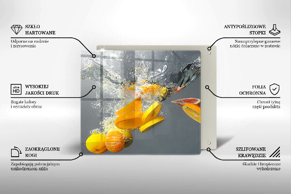Deska kuchenna Cytryny w wodzie