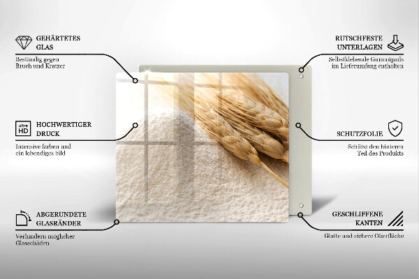 Deska do krojenia Mąka i kłosy zboża