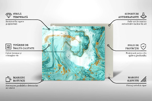 Deska kuchenna Błękitna abstrakcja