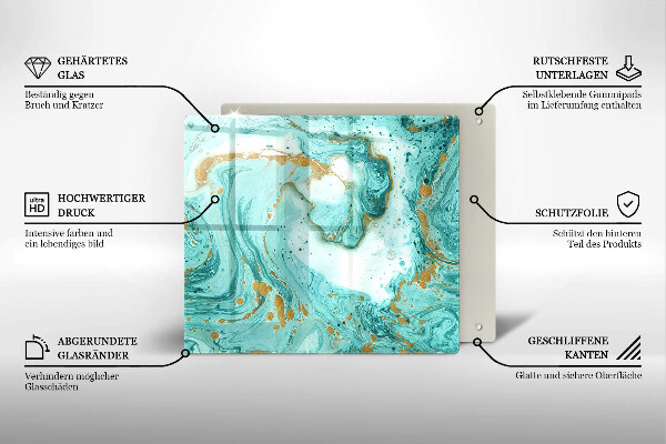 Deska kuchenna Błękitna abstrakcja