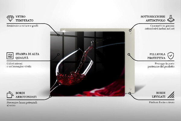 Deska kuchenna Kieliszek czerwone wino