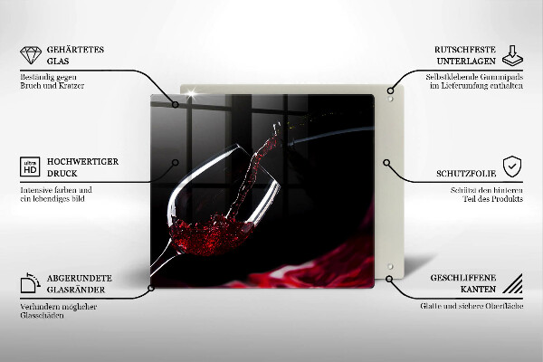 Deska kuchenna Kieliszek czerwone wino