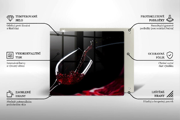 Deska kuchenna Kieliszek czerwone wino