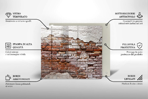 Deska kuchenna Stary mur cegły i beton