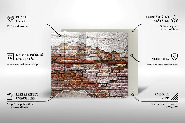 Deska kuchenna Stary mur cegły i beton