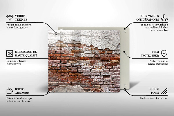 Deska kuchenna Stary mur cegły i beton
