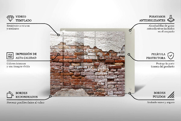 Deska kuchenna Stary mur cegły i beton