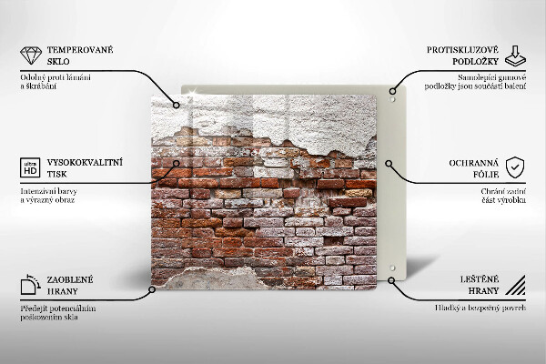 Deska kuchenna Stary mur cegły i beton