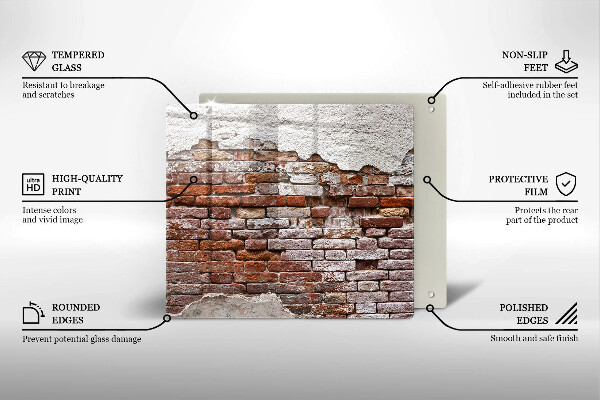 Deska kuchenna Stary mur cegły i beton