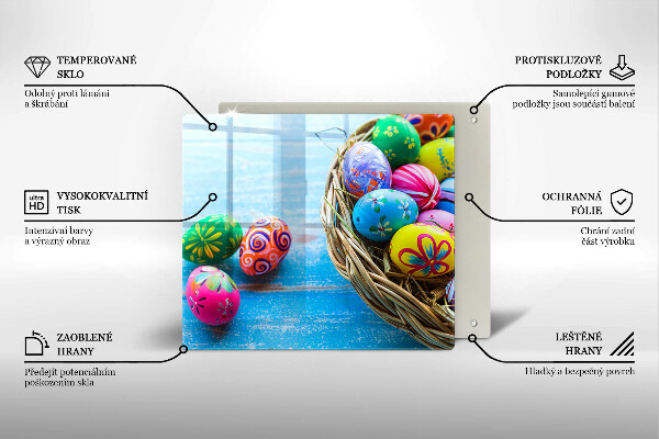 Deska kuchenna Wielkanocne jajka pisanki