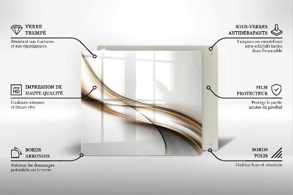 Deska kuchenna Łagodne linie abstrakcja