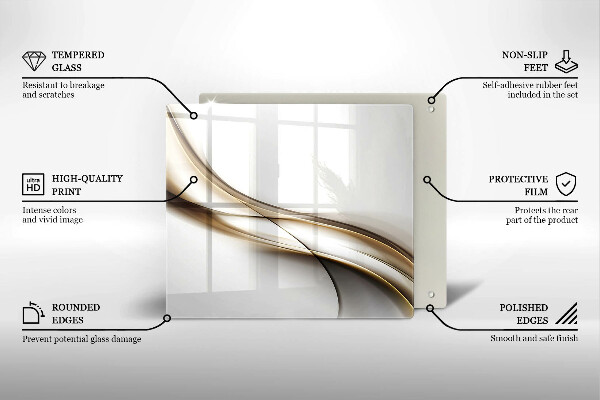 Deska kuchenna Łagodne linie abstrakcja