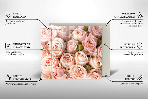 Deska kuchenna Bukiet delikatne róże