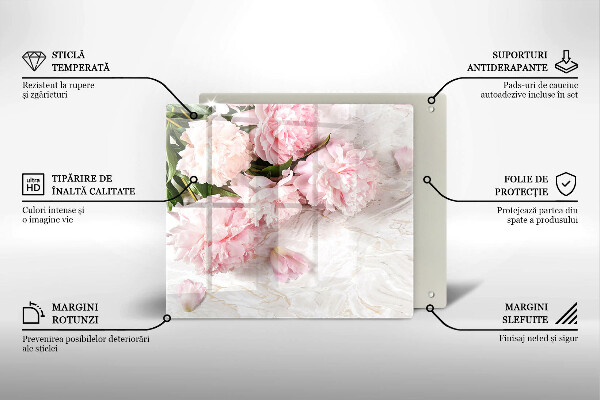 Deska kuchenna Delikatne róże kwiaty