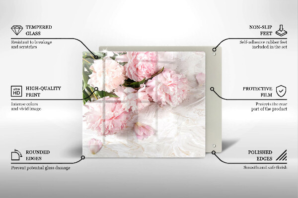 Deska kuchenna Delikatne róże kwiaty