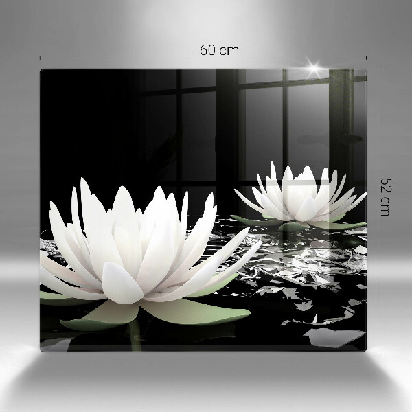 Deska kuchenna Białe lilie na wodzie