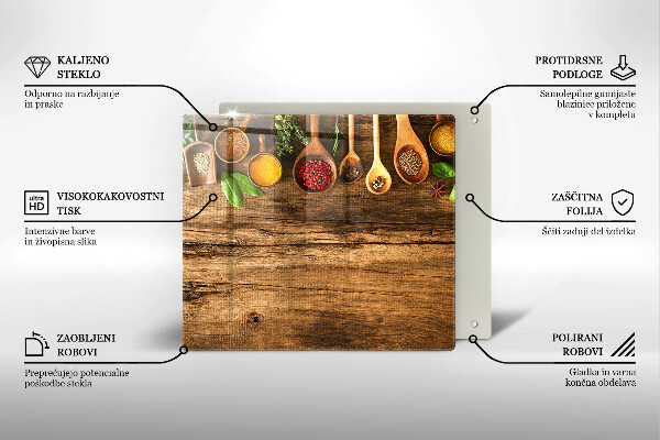 Deska kuchenna Drewniane łyżki przyprawy