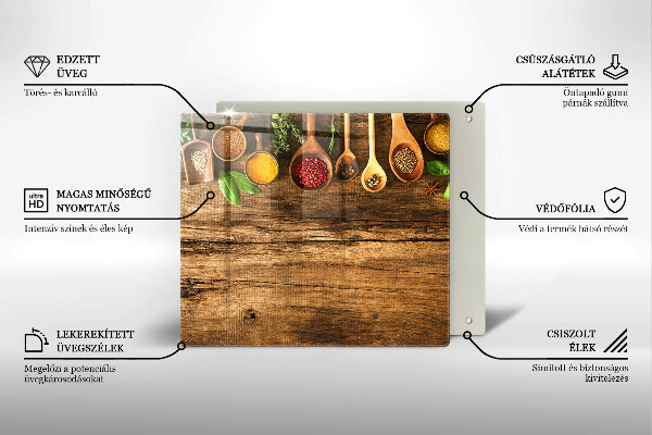 Deska kuchenna Drewniane łyżki przyprawy
