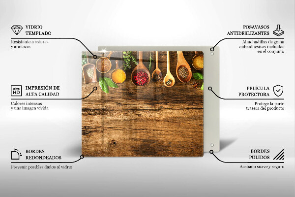 Deska kuchenna Drewniane łyżki przyprawy