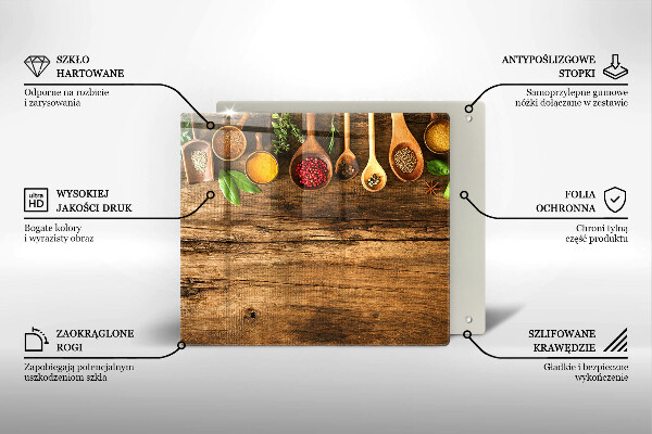 Deska kuchenna Drewniane łyżki przyprawy