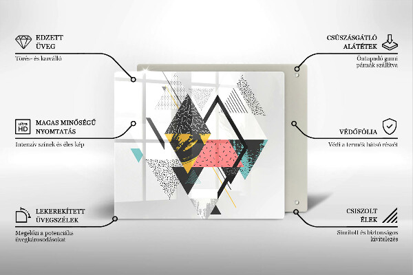 Deska kuchenna Abstrakcja trójkąty