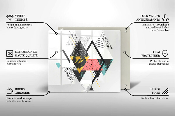 Deska kuchenna Abstrakcja trójkąty