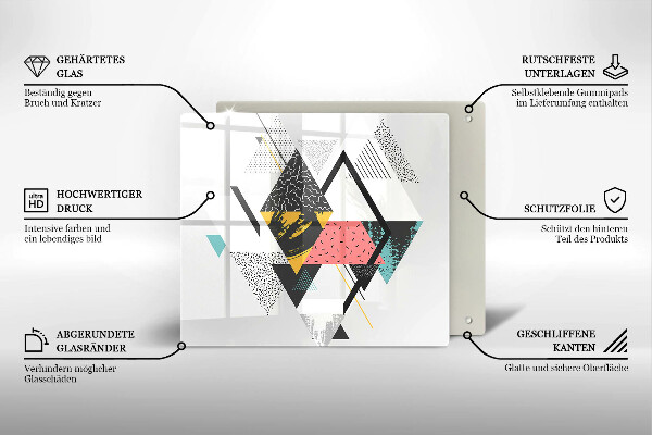 Deska kuchenna Abstrakcja trójkąty