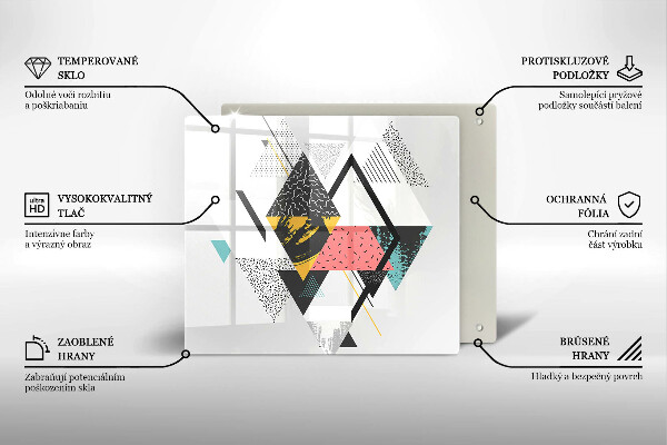 Deska kuchenna Abstrakcja trójkąty