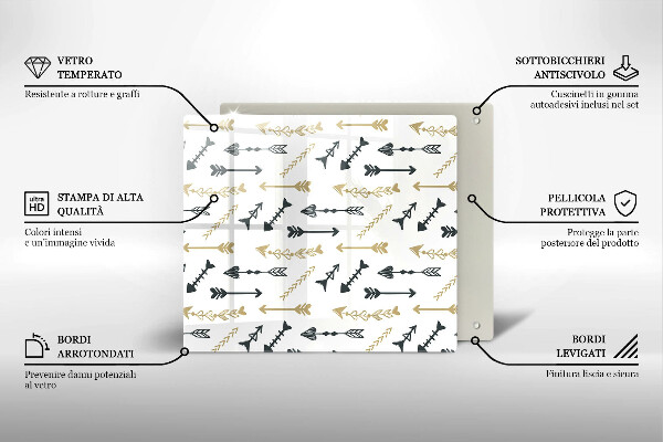 Deska kuchenna Wzór boho strzałki
