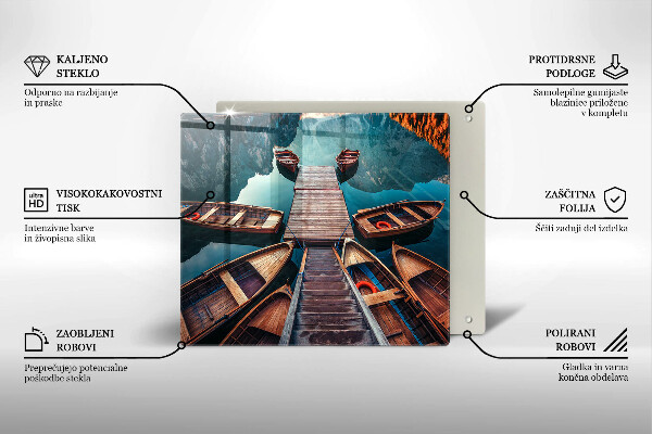 Deska kuchenna Łódki na jeziorze
