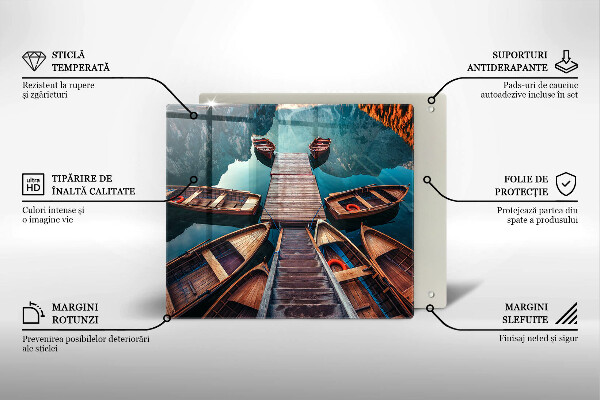 Deska kuchenna Łódki na jeziorze