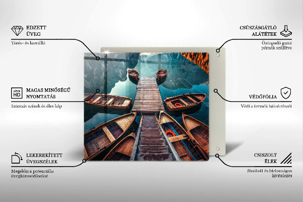 Deska kuchenna Łódki na jeziorze