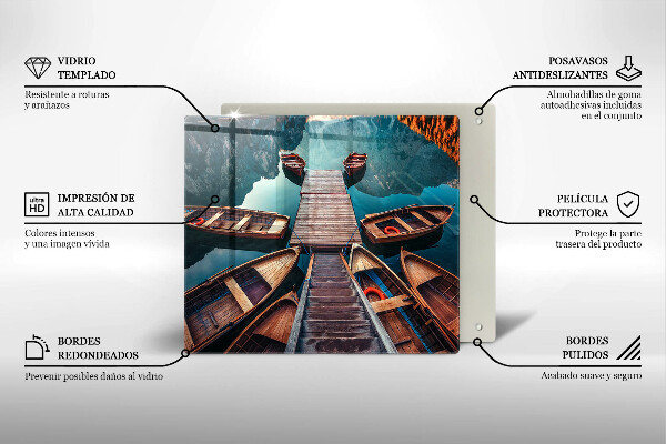 Deska kuchenna Łódki na jeziorze
