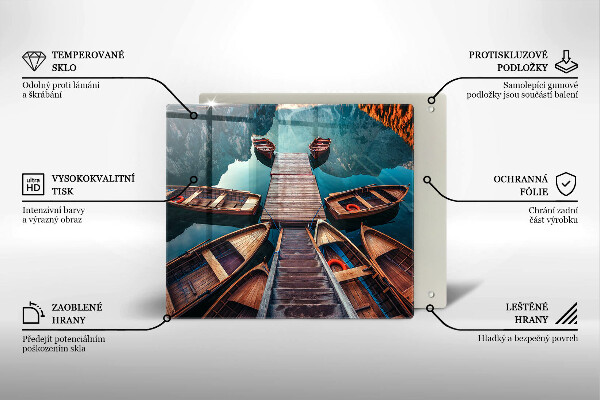 Deska kuchenna Łódki na jeziorze