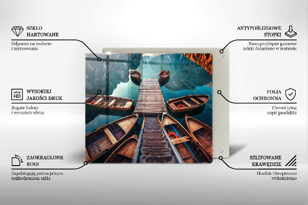 Deska kuchenna Łódki na jeziorze
