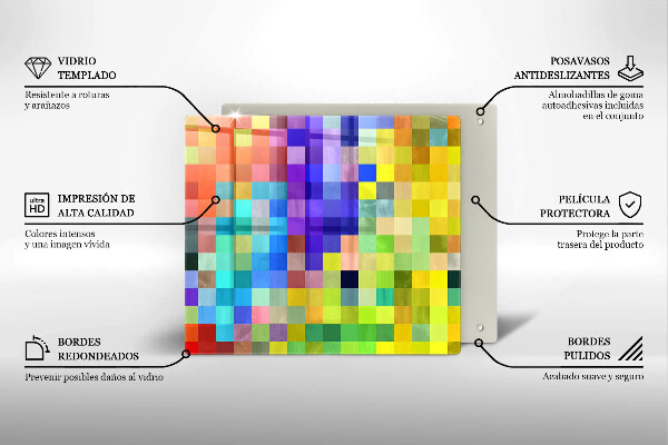 Deska kuchenna Kolorowe kwadraty piksele