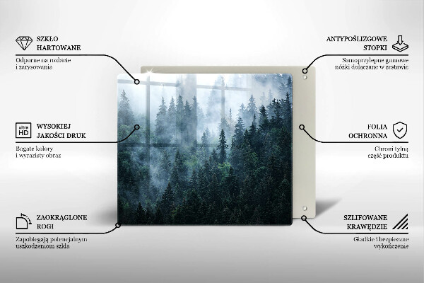 Deska kuchenna Las drzewa i mgła