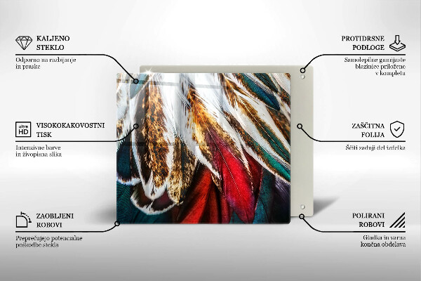 Deska kuchenna Boho pióra ptaka