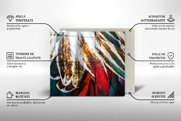 Deska kuchenna Boho pióra ptaka