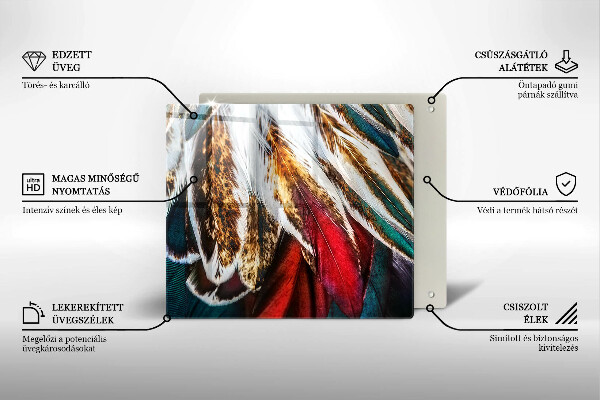 Deska kuchenna Boho pióra ptaka