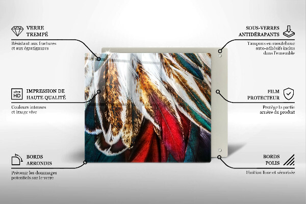 Deska kuchenna Boho pióra ptaka