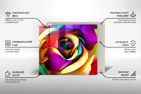 Deska kuchenna Barwne płatki róży